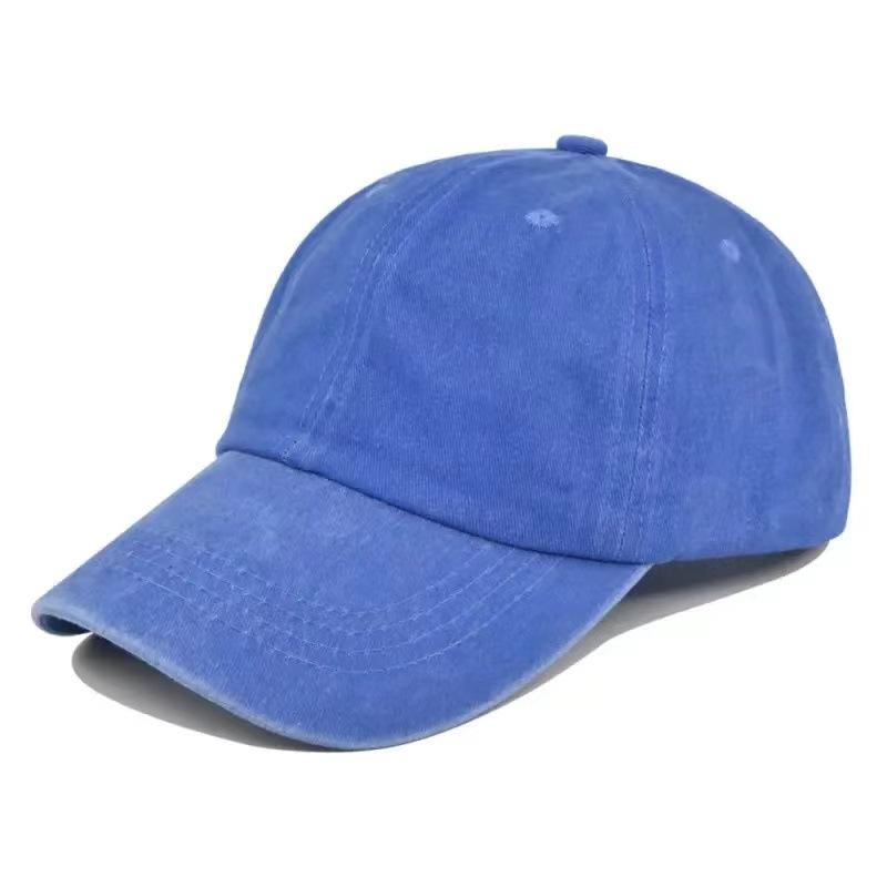 Yoghurt Retro Gewassen Katoenen Baseballpet voor Heren en Dames - Verstelbaar Effen Design voor Casual Kleding en Cadeaus hemelsblauwe kleur