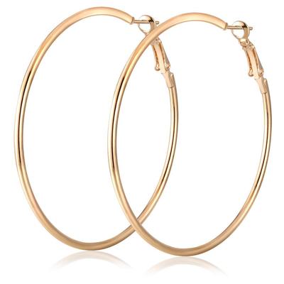 Fashionable Large Round Jump Ring Earrings, Exaggerated Jewelry Women'S Large Earrings, Versatile Earrings To Show Off Face Size And Temperament