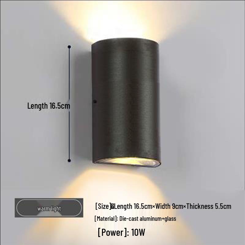 Waterproof Double Head Outdoor Wall Light for Balcony, Terrace, Garden, Doorway, and Aisle - Modern Minimalist Design