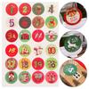 Self Adhesive Xmas Ornament Advent Calendar Number Christmas Label Packaging Labels Paper Sticker