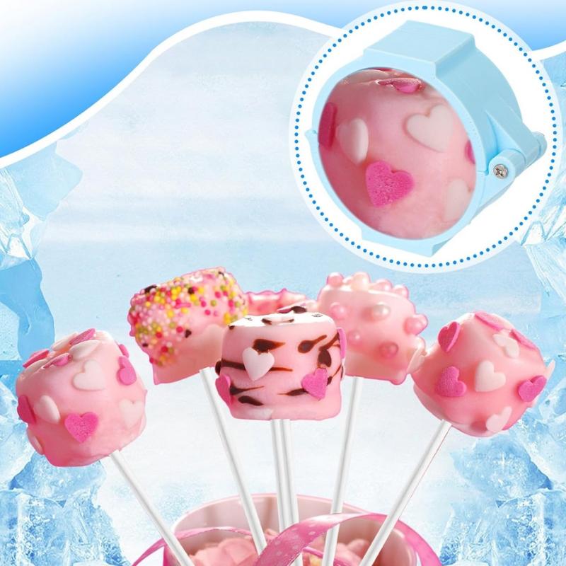 Blau Runde Kuchenpressform Formgebungsform 3D-gedruckte Plastikkugel Gebäck Schokolade Backrahmen Werkzeug Für Partys Hochzeiten Desserts