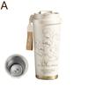 Lily of the Valley Ceramic Liner Coffee Cup For Girls Double High-end Drinking Cup Steel Gift H K3M4