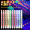 12 Color In The Dark Body And Face Paint Pens  Glow-in-the-dark Acrylic Pens  Creative Pens For Bars And Parties  12*3ml
