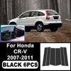 For Honda CR-V CRV 2007-2011 Piano Black B C Pillar Stickers, Easy Tall PC Window Trim Anti-Scratch Exterior Styling Parts