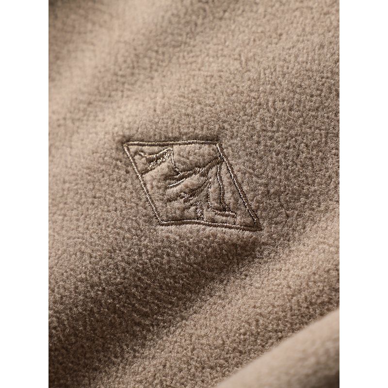American Retro Double-Sided Fleece Sweater Men's Fall and Winter Embroidered Fashion Brand round-Neck Non-Hoodie Export Men's Fleece Jacket