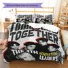 Txt Pattern Bedding Set Quilt Cover Pillowcase Home Decor Gift (1 * duvet cover + 2 * pillowcase, without core)