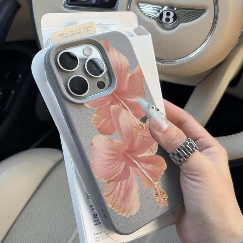 Rosa Hibiskus Elegante Hohe Ästhetik Handyhülle Für iPhone 17 16 Pro Max 15 14 13 12 11 XS X XR 16e 16Plus 17Air Anti-Drop Hülle