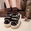 Woman Shoes Female Footwear Low Heels Modis Loafers Fur All-Match Clogs Platform Dress 2024 New Winter Creepers Fashion