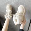 Snow boots women's autumn and winter new thick-soled heightening and velvet warm lamb wool white Martin boots versatile short boots
