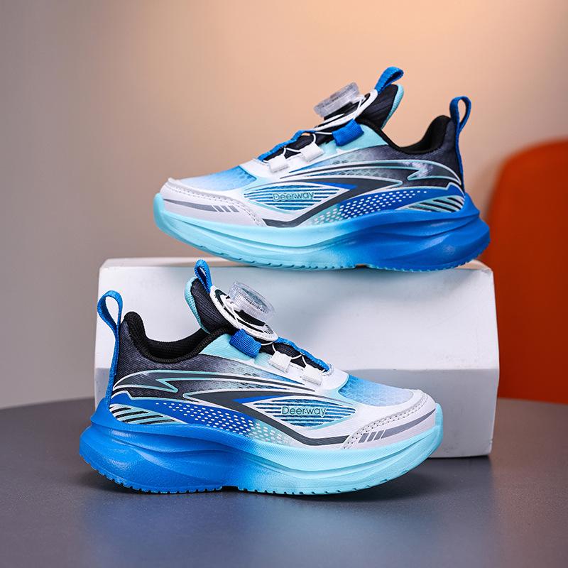 

Новые летние детские кроссовки для повседневной носки с сеткой, для мальчика, с вращающейся кнопкой, дышащие, легкие, для бега 39