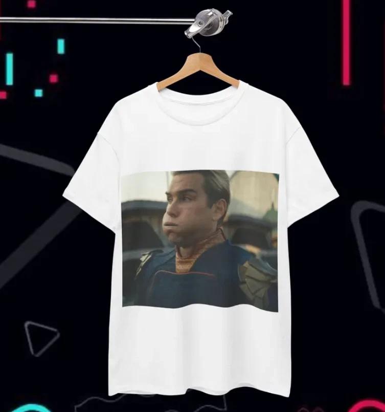 Homelander Meme Tee | Funny Chubby Cheeks Face | TikTok meme M