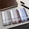 3 Pieces Woven Plaid Handkerchief Absorbent Hankie Wrinkle-Resistant for Dinners