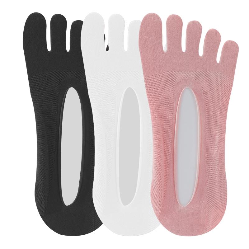 

3/5 пар летних невидимых носков с пальцами для женщин и девушек, хлопковые, тонкие, однотонные, мягкие, с мелким вырезом, дышащие, дезодорирующие, носки-невидимки с 5 пальцами One size