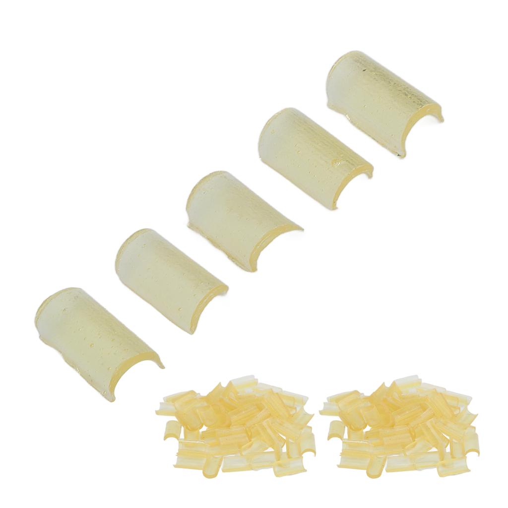 2 Beutel Haarverlängerungsgranulat Gelb Professionell U-Tip Perücke Thermisches Bonding Granulat für Salon