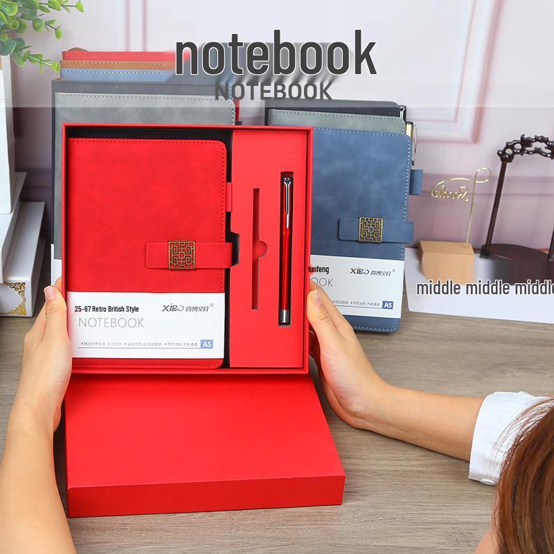 Özel Logolu İş Defteri Hediye Seti - Kalın Dokulu Kapaklı İki veya Üç Parçalı