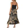 Women's Long Beach Casual Elegant Spaghetti Strap Maxi Dress Floral Low-key Flowing Bohemian Dress
