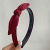 Ins Slim Satin Cloth Bow Knot Hairbands for Women Girls Causal Shopping Party Headbands Non Slip Toothed Head Hoop