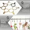 Pack of 10 Multipurpose Metal Curtain Rings with Clips 25 mm Interior Diameter for Curtain Rod, Drapery Hangers Easy Installation for Home Decors