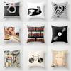 Retro Speaker Piano Rock Black White Cushion Cover Home Sofa Chair Pillow   Music Pop Band