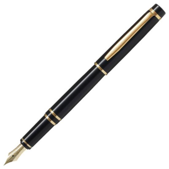 Pilot Grance Fountain Pen Black Medium (M) Nib FGRC-12SR-BM with Converter