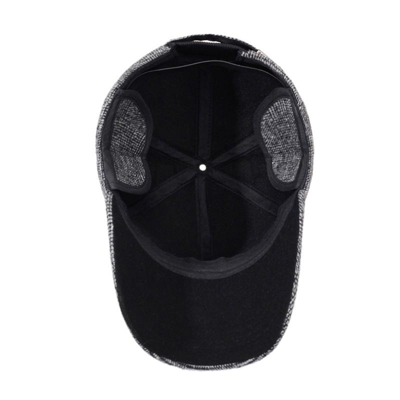 Middle-Aged Baseball Cap Winter Father Outdoor Windproof Ear Protection Cap Men Velvet Thick Cotton Cap