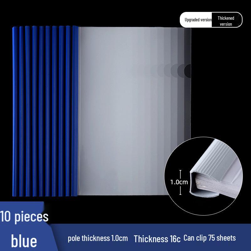 A4 Transparent Lever Arch File - Thickened PP Document Folder for Office, Resume, or Student Papers