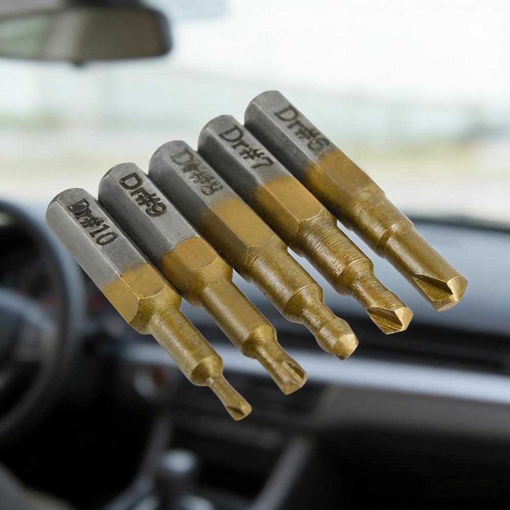 22 piece set of hexagonal shank screw extractor tool for repairing broken threads, reverse threads, and thread slippage