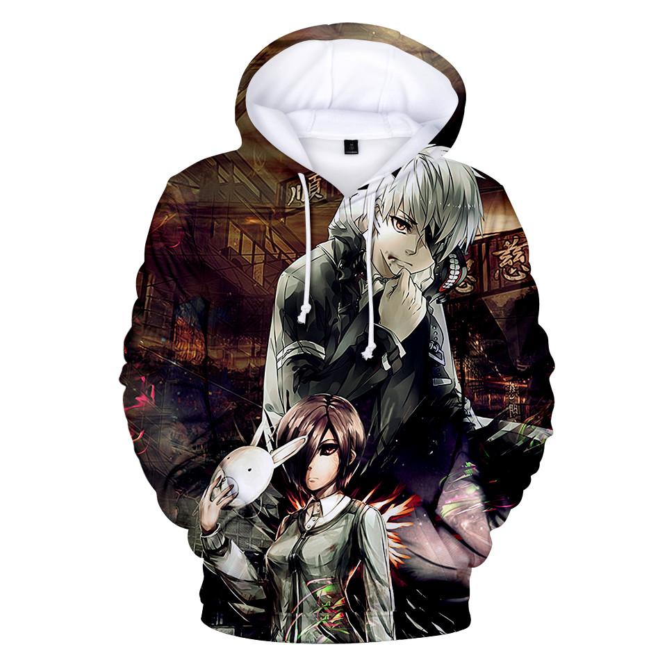 Hoodie Tokyo Ghoul 3D Printed Hoodies Boy/girls Sweatshirt Long Sleeve Cartoon Pullover Tops Teen Clothes