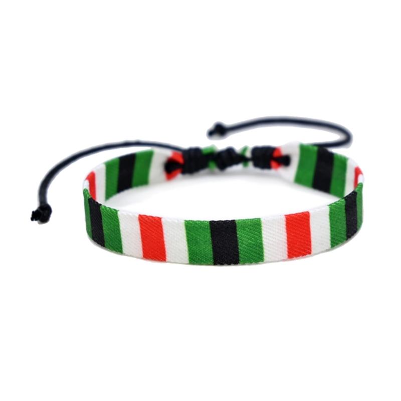 Unique Arab Inspired Cotton Wristband Adjustable Handchain Handmade Multicolor Wristchain Ornament for Trendy Outfits