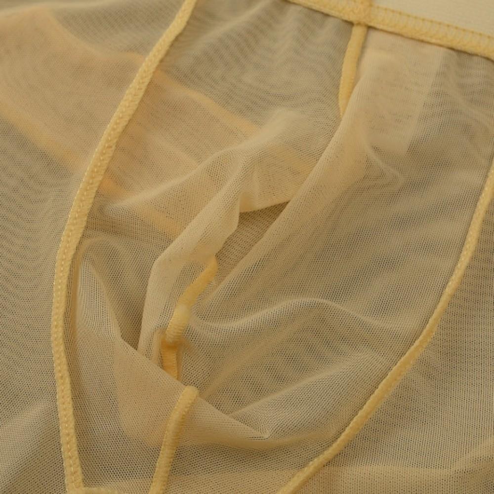 See-through Transparent Underpants U Convex Mesh Boxer Shorts Breathable Men's Pouch Briefs  Male