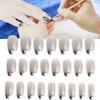 High-quality Peach Manicure Silver French False Nail Tips Wearable Nail Stickers Finished Nail Pieces 24 Pieces Ballet Nails S85