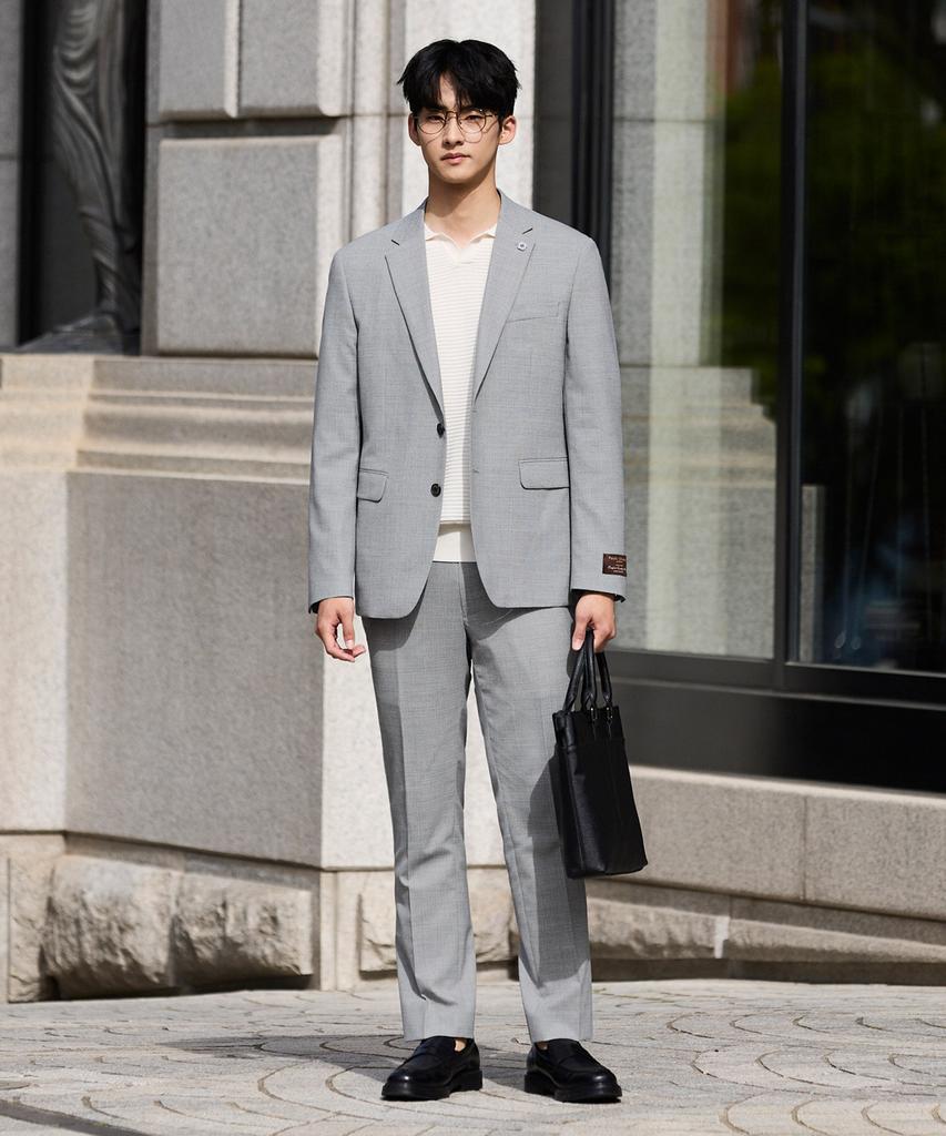 Stco Portugal Paulo Wool Stretch Comfort Suit Jacket Grey (Slim Fit)_Ssjvb71Ssg