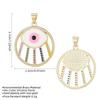 Colorful Evil Eye Pendant Necklace with Rhinestone Inlay - European & American Fashion Lucky Charm