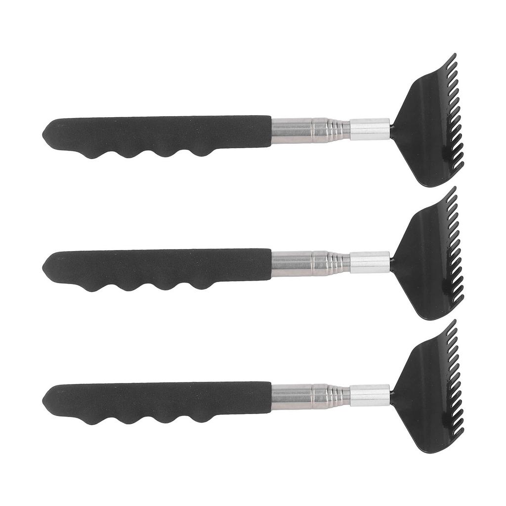 3Pcs Back Scratcher Stainless Steel Portable Point Pressing Extendable Back Scratching Tool