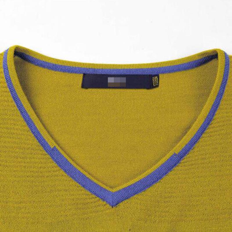 Goldberg Men's Autumn V-Neck Color Block Knitted Sweater Pullover