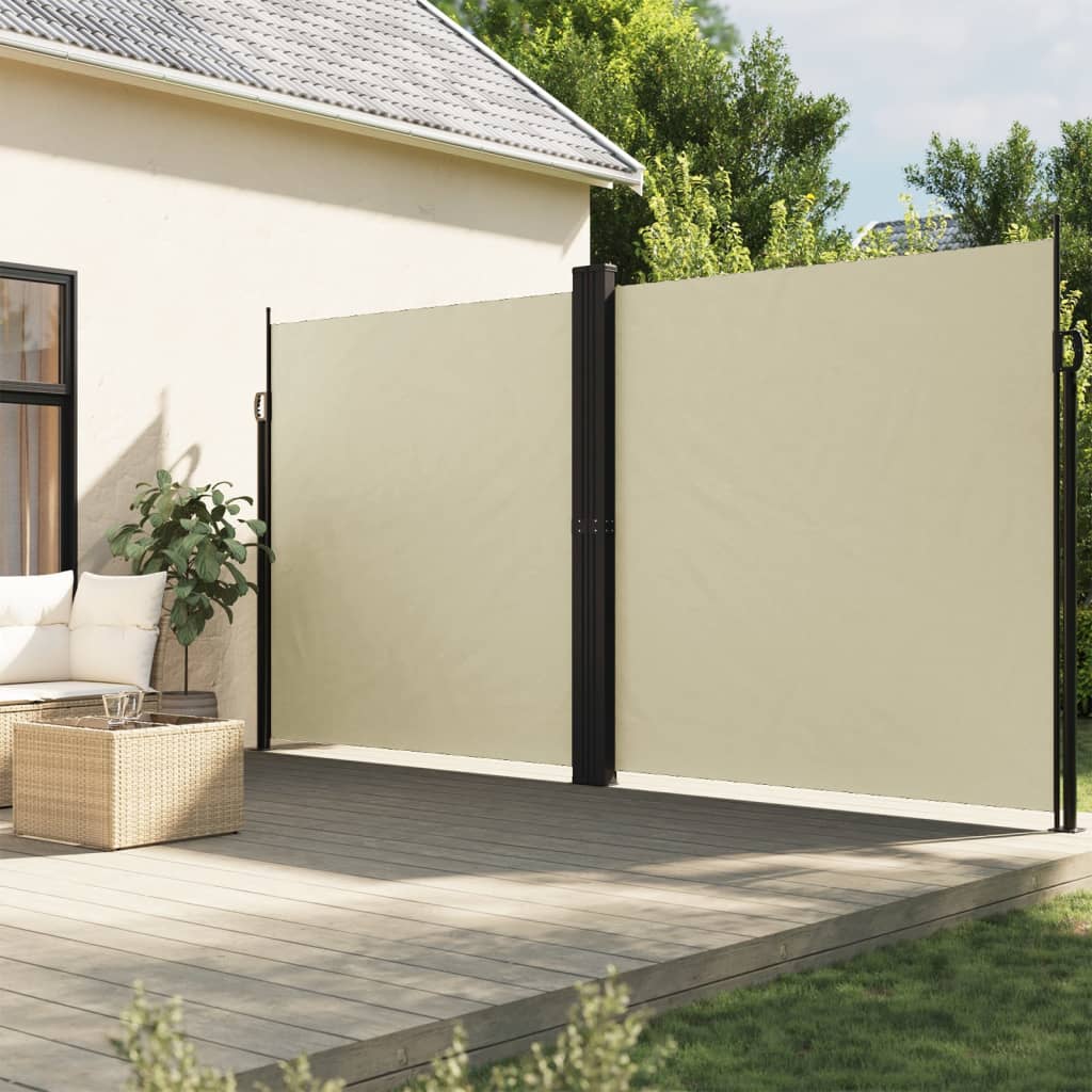 Vidaxl Zwijana Markiza Boczna, Kremowa, 220X1000 Cm