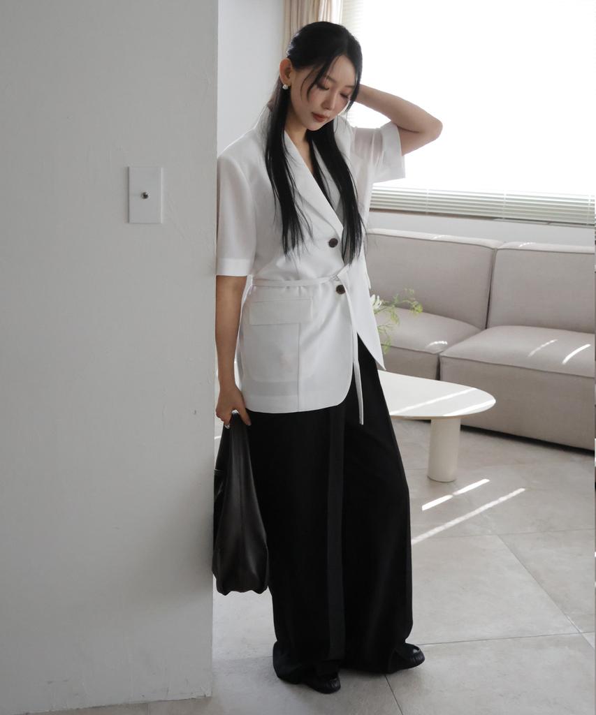 MIND BRIDGE WOMEN [W] Single-Pleat Wide Slacks - 3 Colors