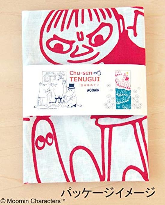 Miyamoto Made in Japan Moomin Tenugui Hand Towel Go Scandinavian Finland 33 x 90cm 51008 Chū-sen "Let's Home"