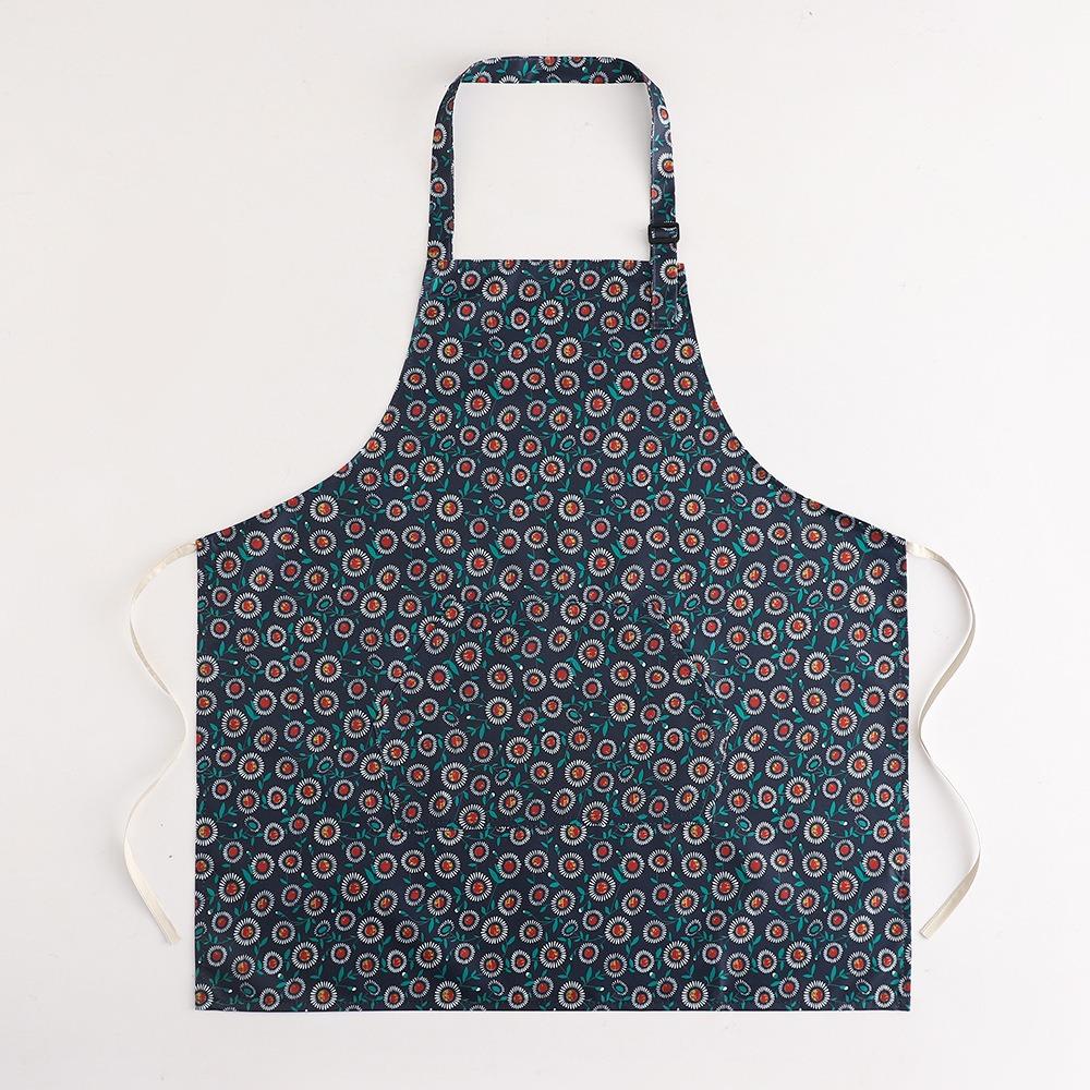 

Portable Stain Resistant Floral Printed Apron Oil Resistant Elegant Cooking Apron Adjustable with Pockets Florist Apron Chef