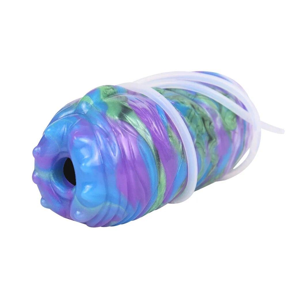 Water Squirting Masturbation Cup Silicone Masturbator for Men Manual Penis Training Sex Toy Gay Pussy Doll Vagina