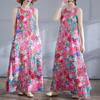 New Bohemian Long Dress - Summer New Style Fitted and Expanded Sleeveless Round Neck Printed Dress