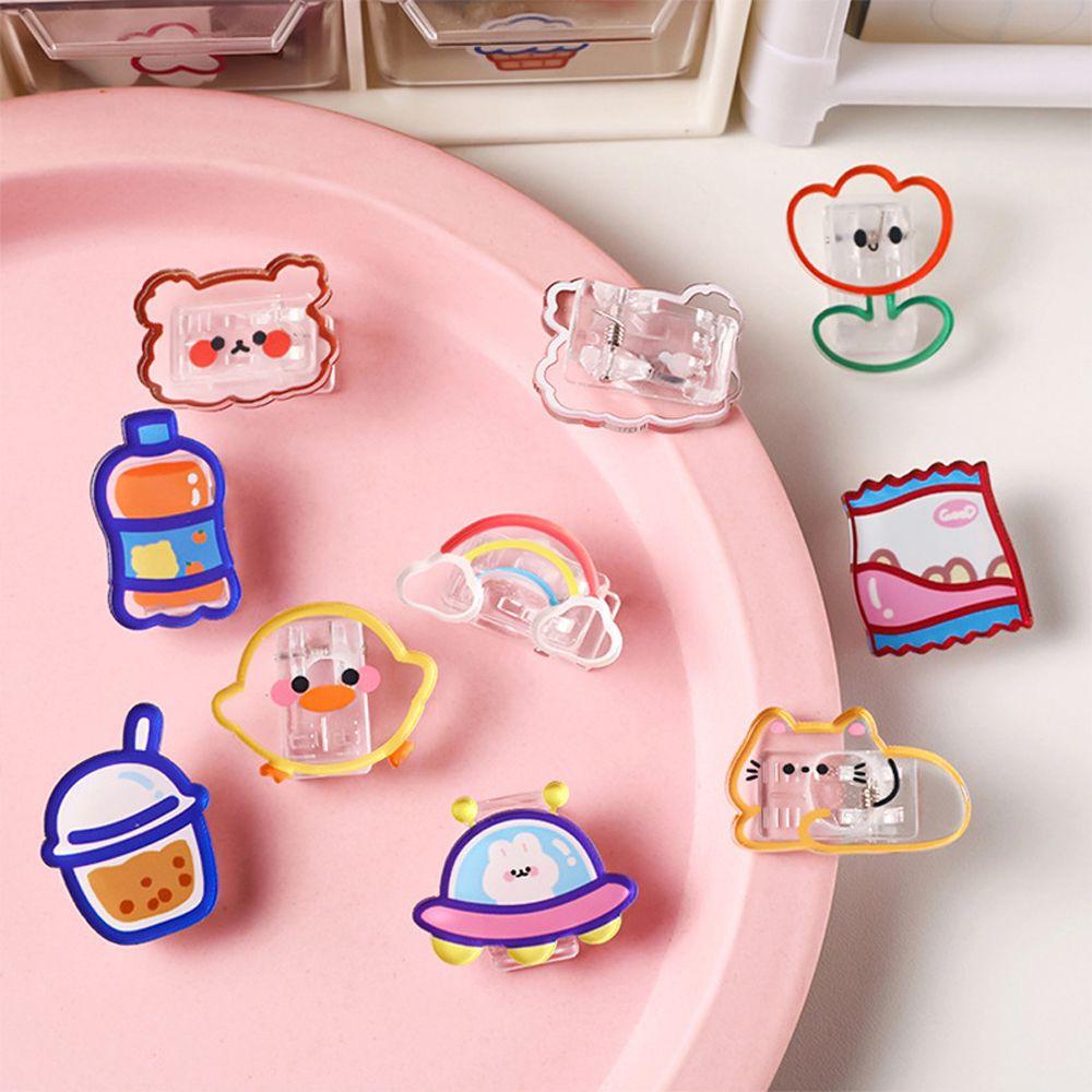 Stationery Page Holder Index Clamp Snacks Sealing Clip Paper Clip Binder Clips Transparent Clip