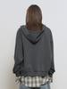 Generalidea Unisex Shirt Layered Zip-Up Hoodie [Grey] / Gf1Ujp004