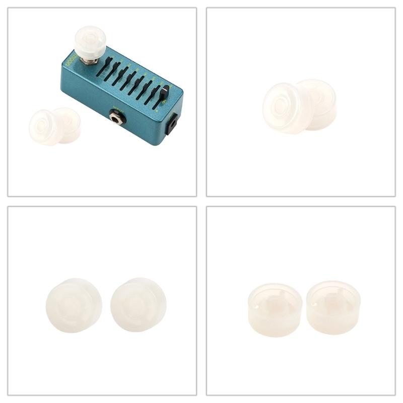 2Pcs Colorful Guitar Effect Pedal Footswitch Toppers, Guitar Foot Nail Effect Pedal Protections Caps Guitar Effect Part
