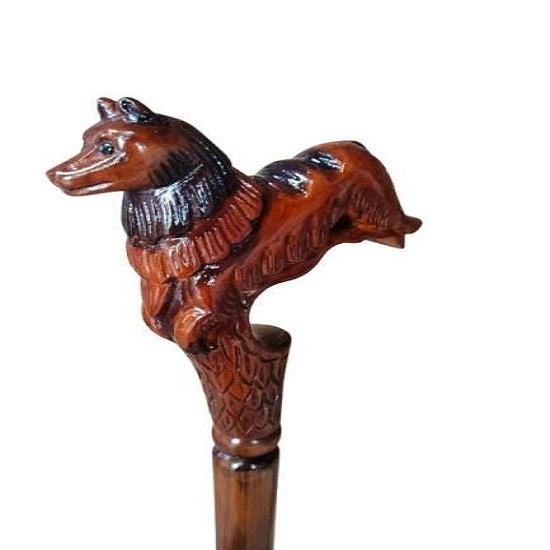 

Handcrafted Dog Head Wooden Cane Stylish Durable