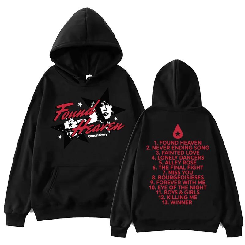 Conan Gray Found Heaven Mikina s kapucí Podzimní Pánská Móda Mikiny s Dlouhým Rukávem Dámská Harajuku Streetwear Pulovry Sudaderas