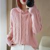 Women Knitted Hoodie Sweater MODERN NEW SAGA Winter Knitted Pullover Sweatshirt Autumn Cashmere Wool Sweaters Female Jumper