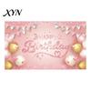 Bright Color Birthday Banner Happy Backdrop, Party Photo Background Cloth for Celebration, Reusable Bunting Flag Decor Kids Women, Supplies