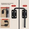 Patio Sliding Door Loop Lock,90/180 Degree Doors Latch Locks,Gate Anti-theft Buckle,U-Shaped Door Bolts Hasp Hardware