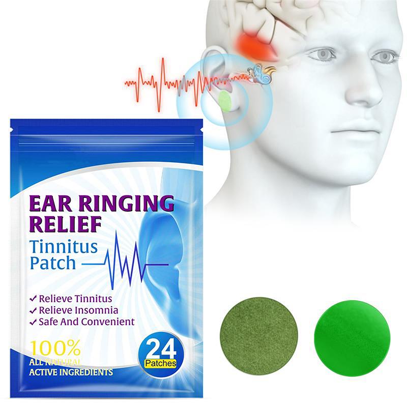 24pc Tinnitus Patch Hearing Loss Alleviate Earache Protect Ear Improve Listening Relieve Ear Discomfort Tinnitus Patch